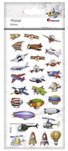 Obrazek Naklejki wypukłe miękkie maszyny latające 28szt