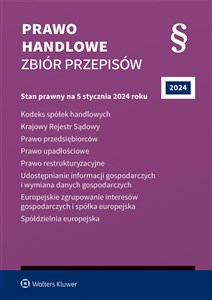 Bild von Prawo handlowe Zbiór przepisów 2024 KSH, KRS, PP, PU, PR, ...