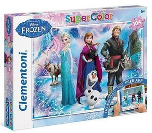Obrazek Puzzle z aplikacją  Frozen 104 el.
