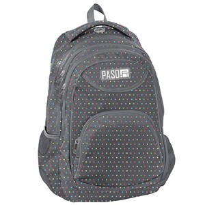 Obrazek Plecak szkolny szary w kropki