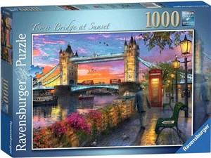 Bild von Puzzle 2D 1000 Zachód słońca nad Tower Bridge 15033
