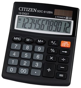 Bild von Kalkulator citizen biurowy 12 cyfrowy sdc-812nr