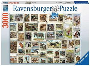 Bild von Puzzle 3000 Znaczki pocztowe Zwierzęta