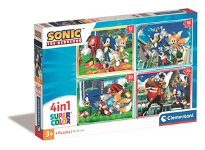 Obrazek Puzzle 4w1 super color Sonic 21522