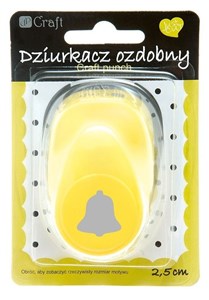 Obrazek Dziurkacz ozdobny 2,5cm dzwonek MIX