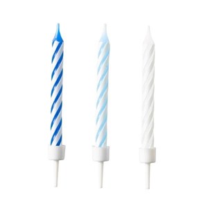 Obrazek Świeczki urodzinowe niebieskie 10szt. MIX
