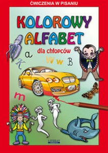 Obrazek Kolorowy alfabet dla chłopców Ćwiczenia w pisaniu