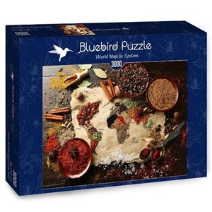 Bild von Puzzle 3000 Mapa Świata pełna przypraw
