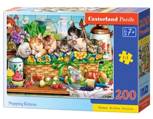 Obrazek Puzzle 200 Napping Kittens