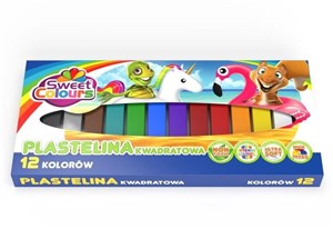 Obrazek Plastelina kwadratowa 12 kolorów