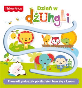 Obrazek Fisher Price Dzień w dżungli prowadź paluszek po śladzie i baw się z Lwem