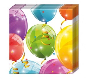 Bild von Serwetki Sparkling Balloons 33x33cm 20szt