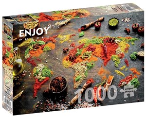 Obrazek Puzzle 1000 Mapa świata z przypraw