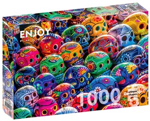 Obrazek Puzzle 1000 Kolorowe czaszki