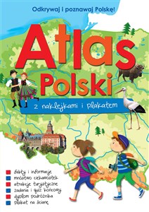 Obrazek Atlas Polski z naklejkami i plakatem