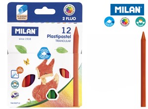 Bild von Kredki świecowe trójkątne Plastipastel Milan 12 kolorów