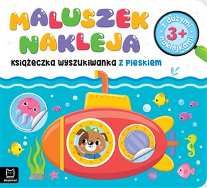 Obrazek Maluszek nakleja Książeczka wyszukiwanka z pieskiem z dużymi naklejkami 3+