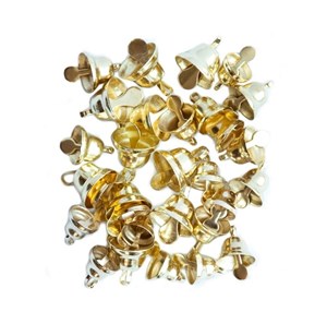 Obrazek Dzwoneczki metalowe złote 30szt