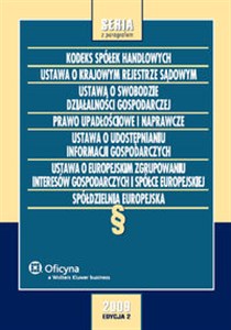 Bild von Kodeks spółek handlowych. Ustawa o Krajowym Rejestrze Sądowym. Ustawa o swobodzie działalności gospodarczej Stan prawny na 5 czerwca 2009