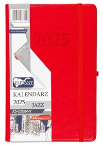 Bild von Kalendarz 2025 A5 dzienny Jazz czerwony