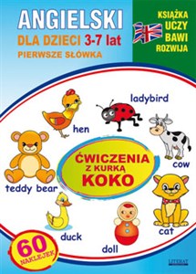 Obrazek Angielski dla dzieci 3-7 lat Ćwiczenia z kurką Koko Pierwsze słówka