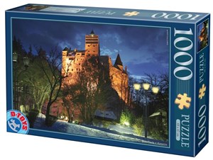 Obrazek Puzzle 1000 Rumunia, Zamek Bran nocą