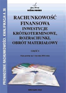 Obrazek Rachunkowość Finansowa część I PADUREK