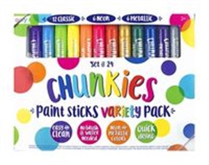 Obrazek Farba w kredce 24 kolory Chunkies Paint Sticks.