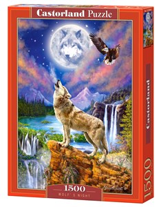 Bild von Puzzle 1500 Wolf's Night
